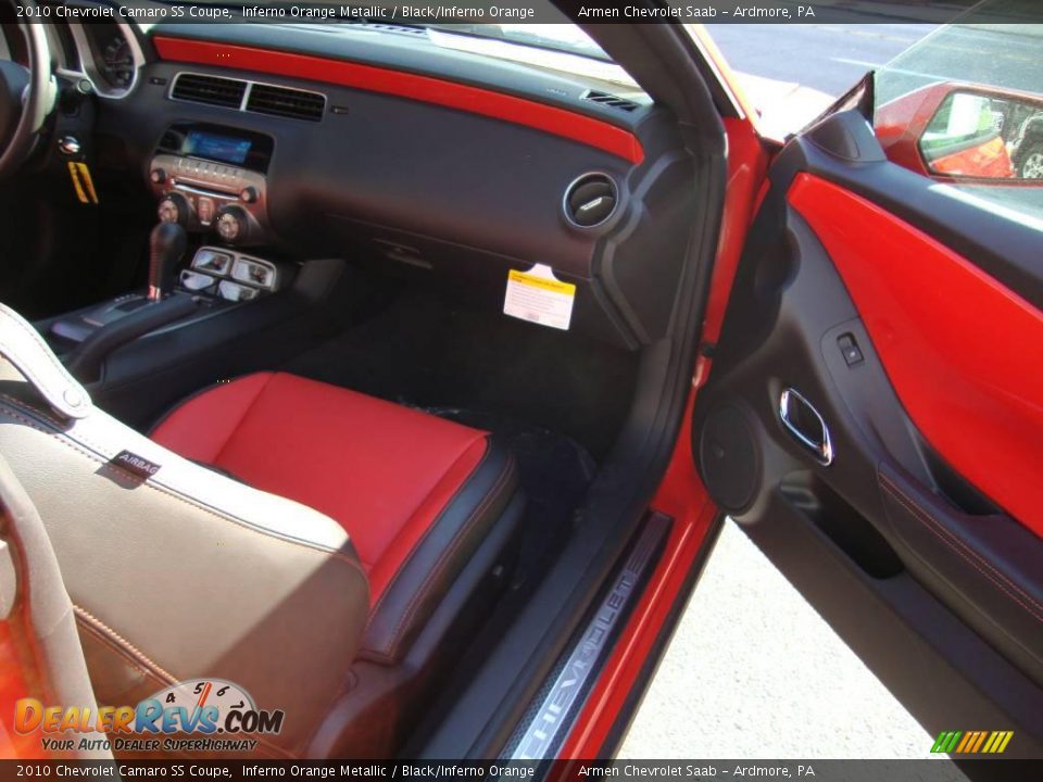 2010 Chevrolet Camaro SS Coupe Inferno Orange Metallic / Black/Inferno Orange Photo #18