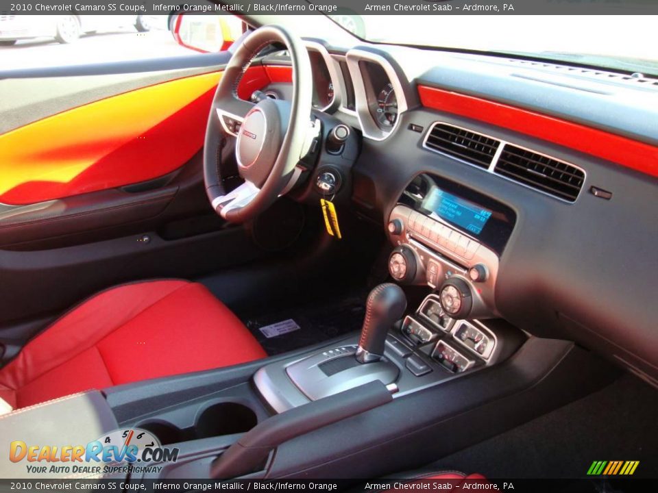 2010 Chevrolet Camaro SS Coupe Inferno Orange Metallic / Black/Inferno Orange Photo #19