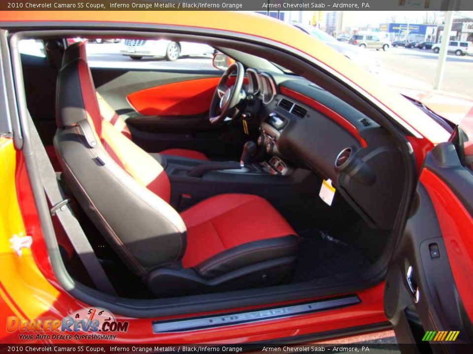 2010 Chevrolet Camaro SS Coupe Inferno Orange Metallic / Black/Inferno Orange Photo #20