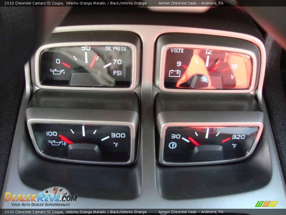 2010 Chevrolet Camaro SS Coupe Inferno Orange Metallic / Black/Inferno Orange Photo #34