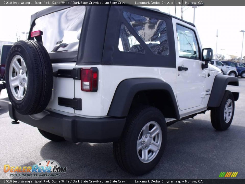 2010 Jeep Wrangler Sport 4x4 Stone White / Dark Slate Gray/Medium Slate Gray Photo #3