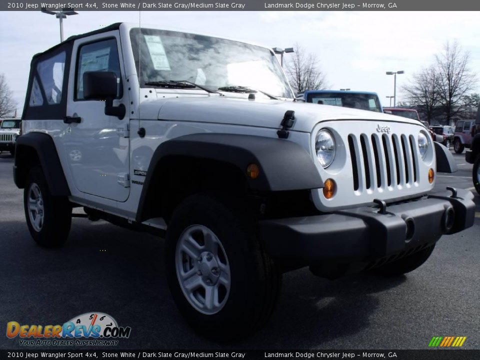 2010 Jeep Wrangler Sport 4x4 Stone White / Dark Slate Gray/Medium Slate Gray Photo #4