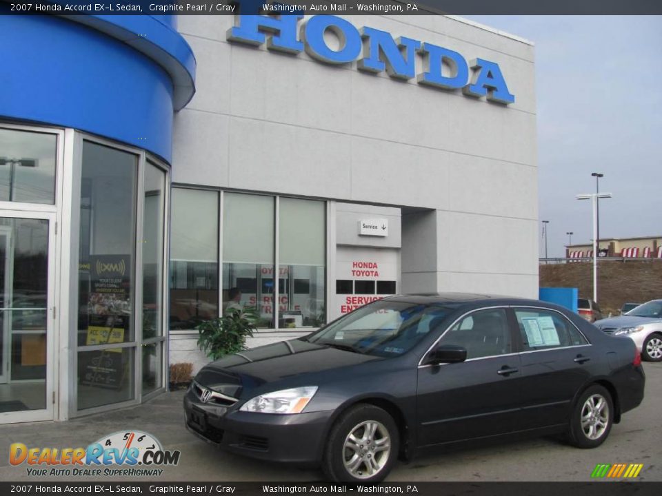 2007 Honda Accord EX-L Sedan Graphite Pearl / Gray Photo #1