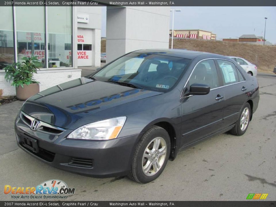 2007 Honda Accord EX-L Sedan Graphite Pearl / Gray Photo #2