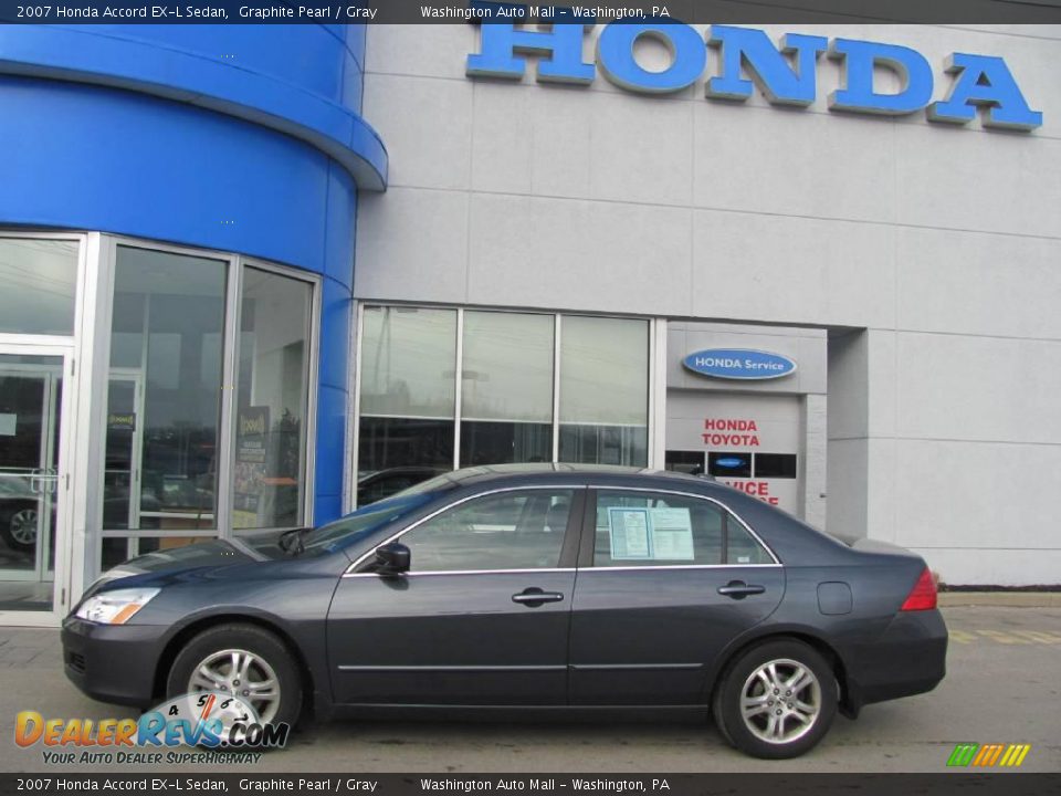 2007 Honda Accord EX-L Sedan Graphite Pearl / Gray Photo #3