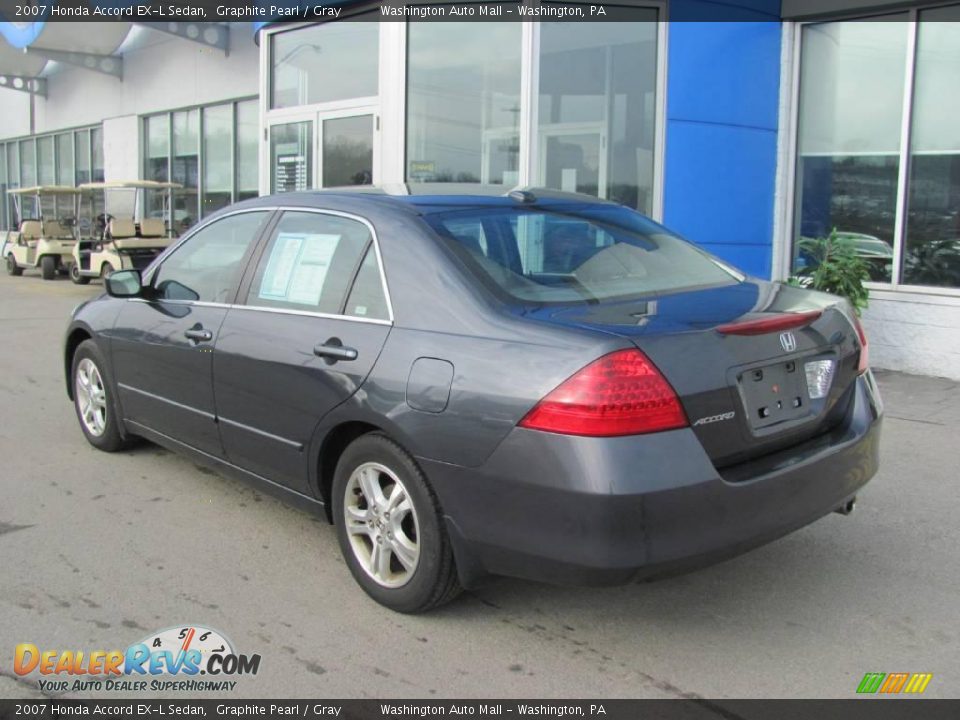 2007 Honda Accord EX-L Sedan Graphite Pearl / Gray Photo #4
