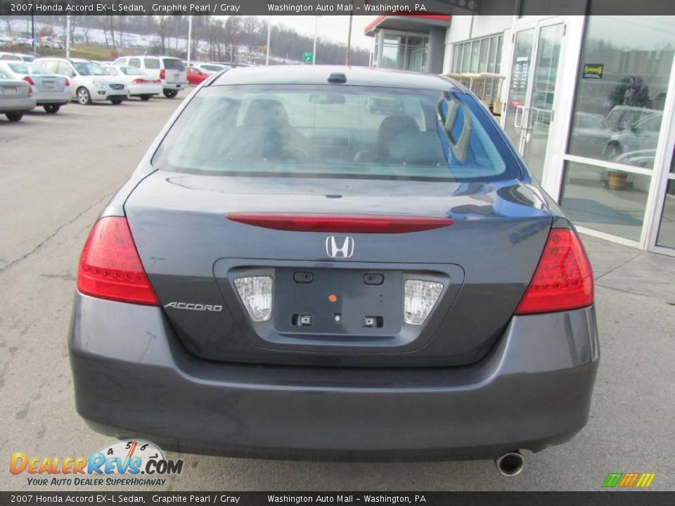2007 Honda Accord EX-L Sedan Graphite Pearl / Gray Photo #5