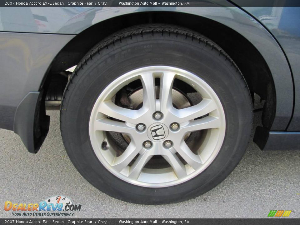 2007 Honda Accord EX-L Sedan Graphite Pearl / Gray Photo #7