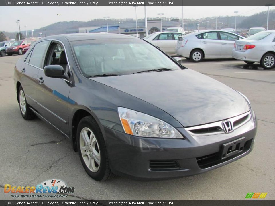2007 Honda Accord EX-L Sedan Graphite Pearl / Gray Photo #9
