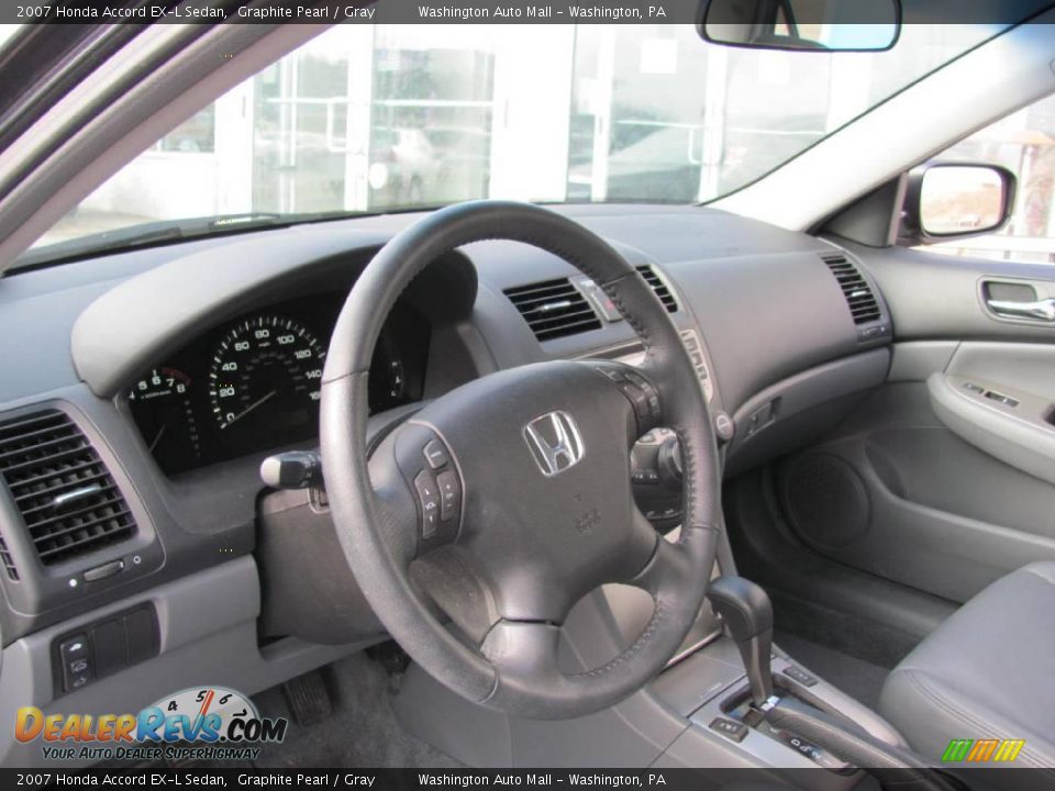 2007 Honda Accord EX-L Sedan Graphite Pearl / Gray Photo #12