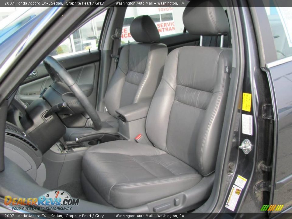 2007 Honda Accord EX-L Sedan Graphite Pearl / Gray Photo #16