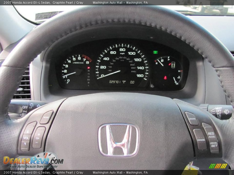 2007 Honda Accord EX-L Sedan Graphite Pearl / Gray Photo #17