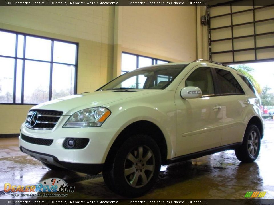 2007 Mercedes-Benz ML 350 4Matic Alabaster White / Macadamia Photo #2