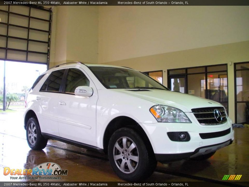 2007 Mercedes-Benz ML 350 4Matic Alabaster White / Macadamia Photo #4