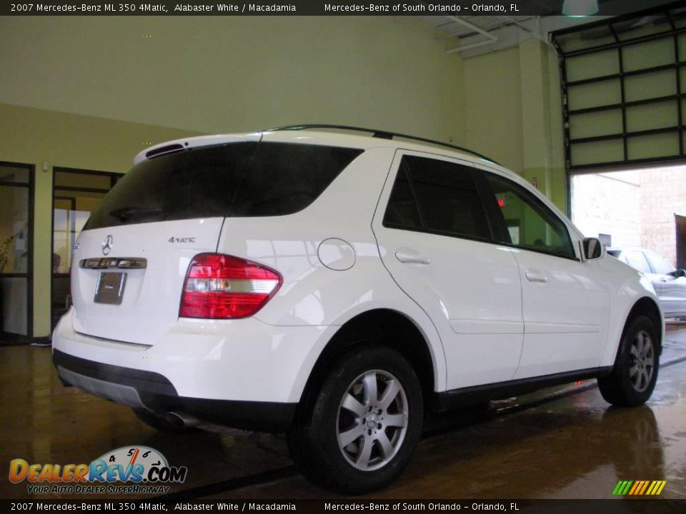 2007 Mercedes-Benz ML 350 4Matic Alabaster White / Macadamia Photo #6