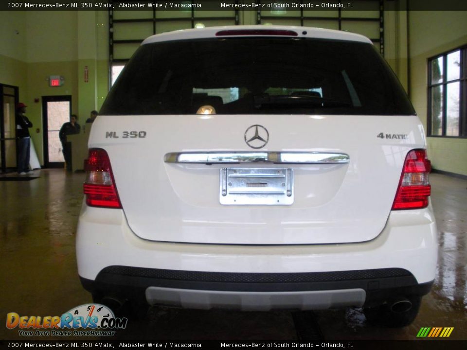 2007 Mercedes-Benz ML 350 4Matic Alabaster White / Macadamia Photo #7