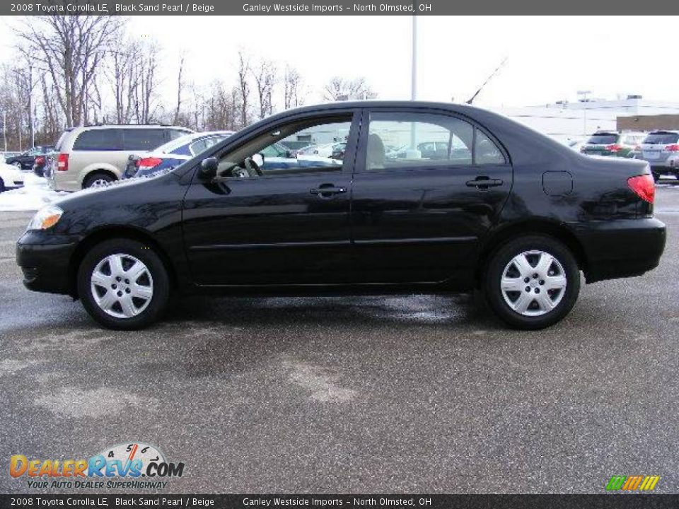 2008 Toyota Corolla LE Black Sand Pearl / Beige Photo #2