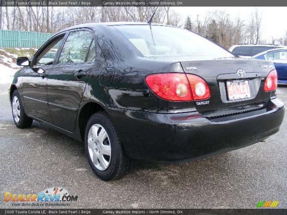 2008 Toyota Corolla LE Black Sand Pearl / Beige Photo #3