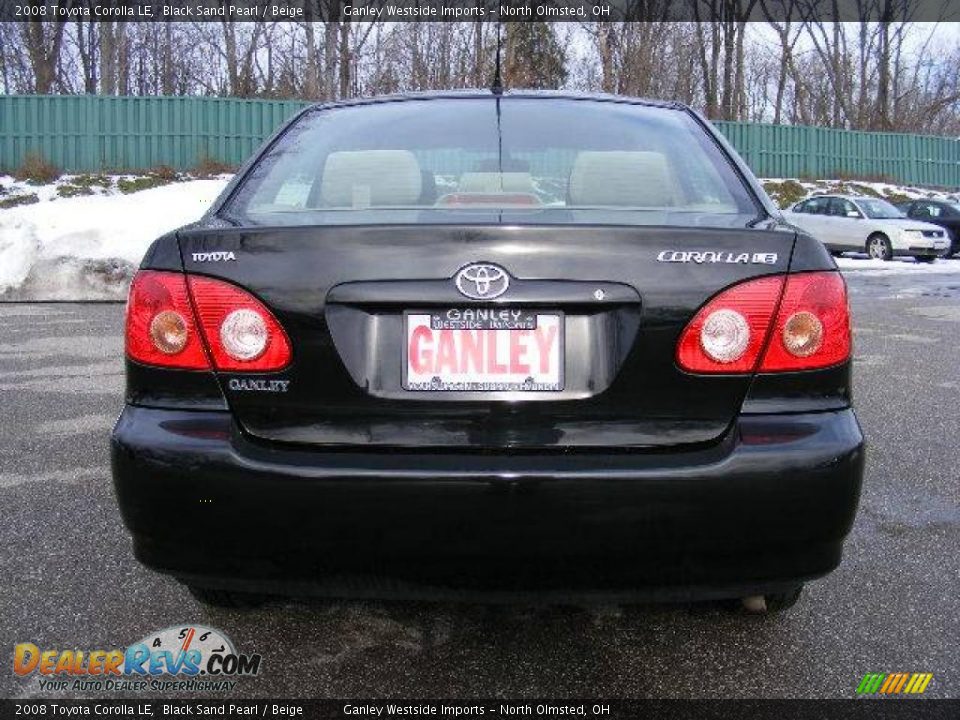 2008 Toyota Corolla LE Black Sand Pearl / Beige Photo #4