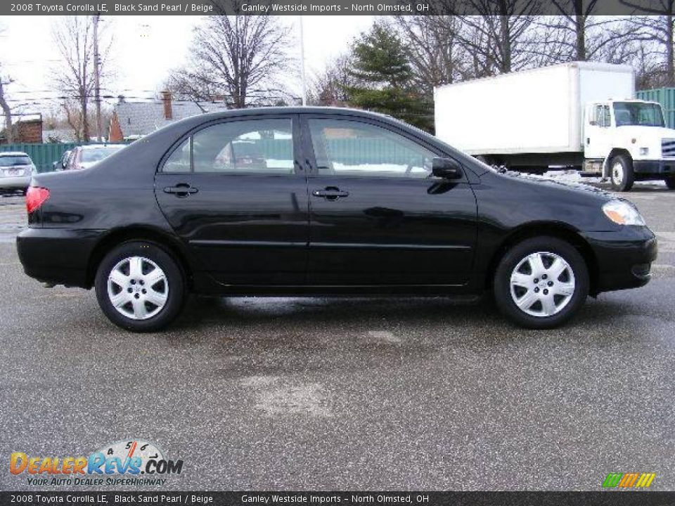 2008 Toyota Corolla LE Black Sand Pearl / Beige Photo #6