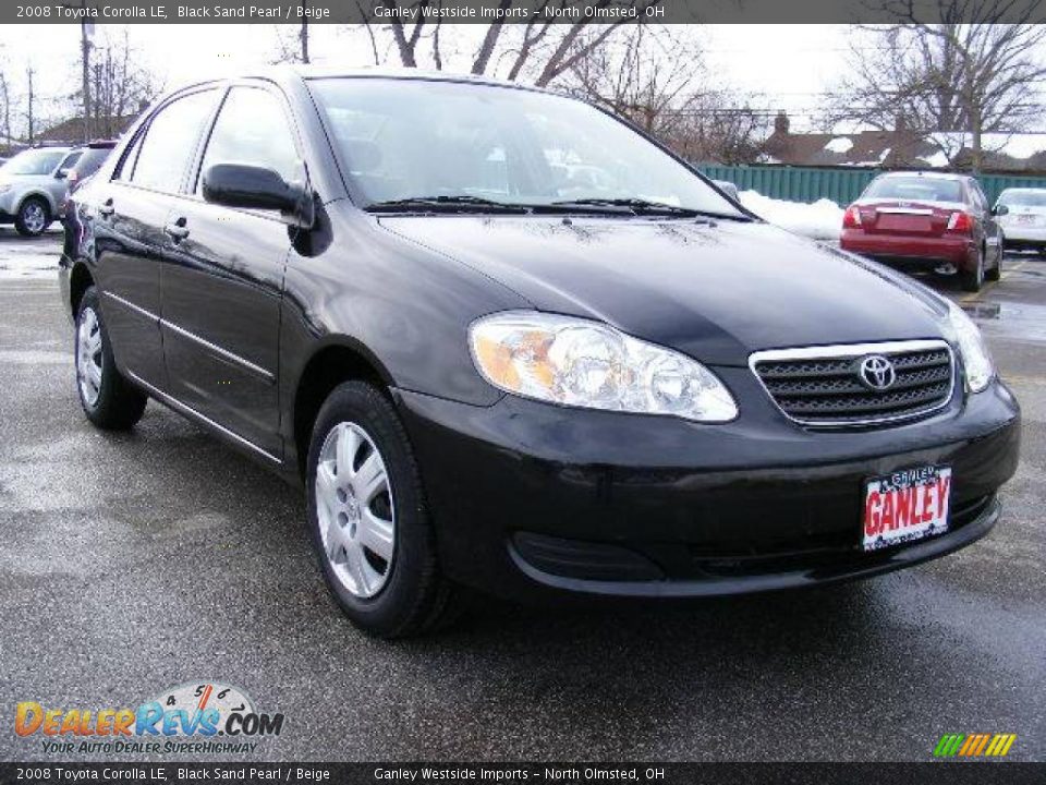 2008 Toyota Corolla LE Black Sand Pearl / Beige Photo #7