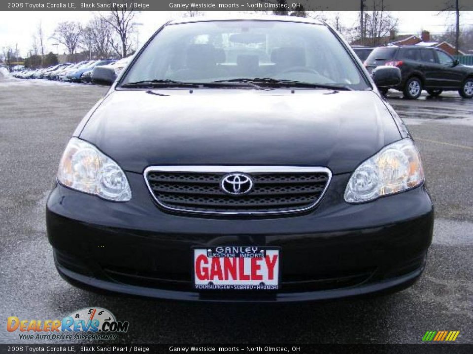 2008 Toyota Corolla LE Black Sand Pearl / Beige Photo #8