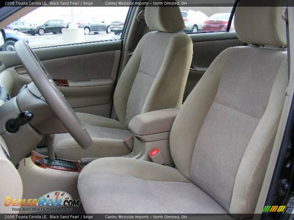 2008 Toyota Corolla LE Black Sand Pearl / Beige Photo #9