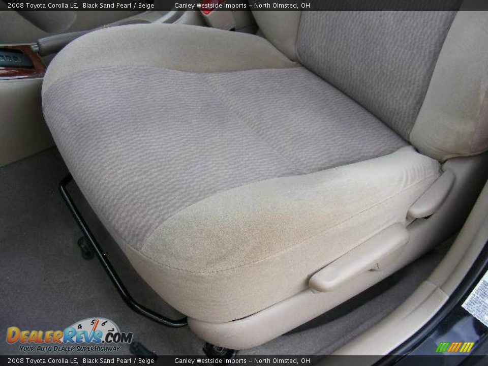 2008 Toyota Corolla LE Black Sand Pearl / Beige Photo #10