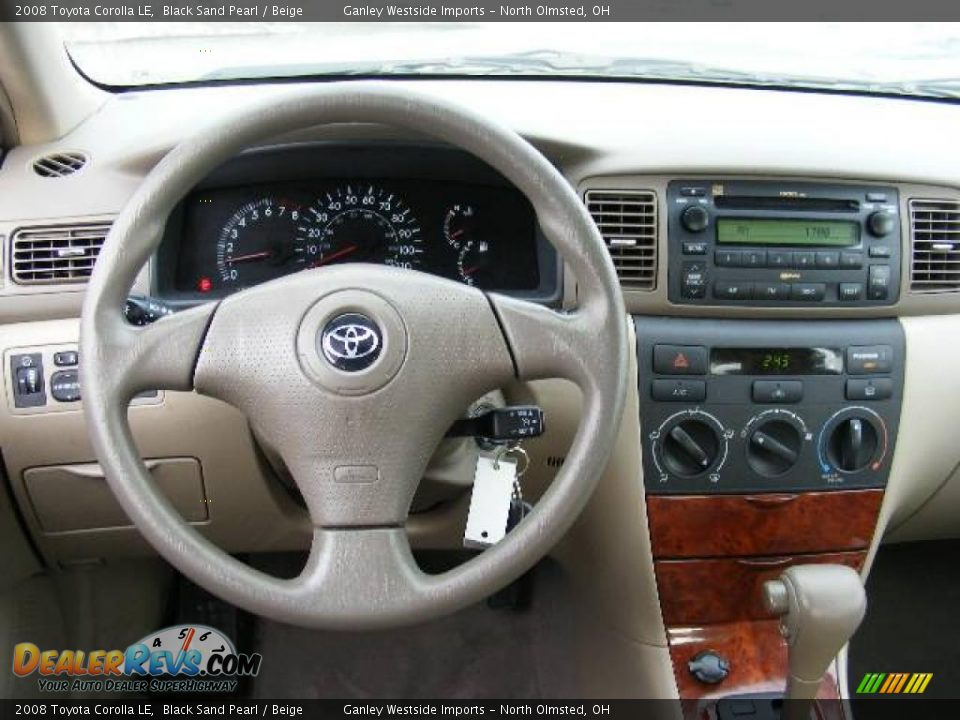 2008 Toyota Corolla LE Black Sand Pearl / Beige Photo #14