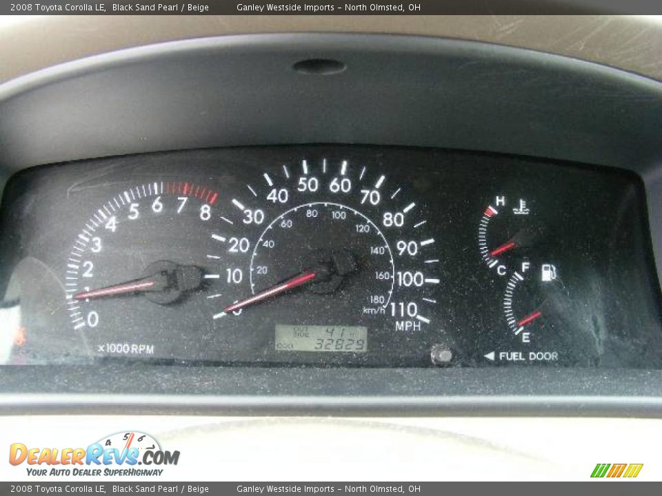 2008 Toyota Corolla LE Black Sand Pearl / Beige Photo #16
