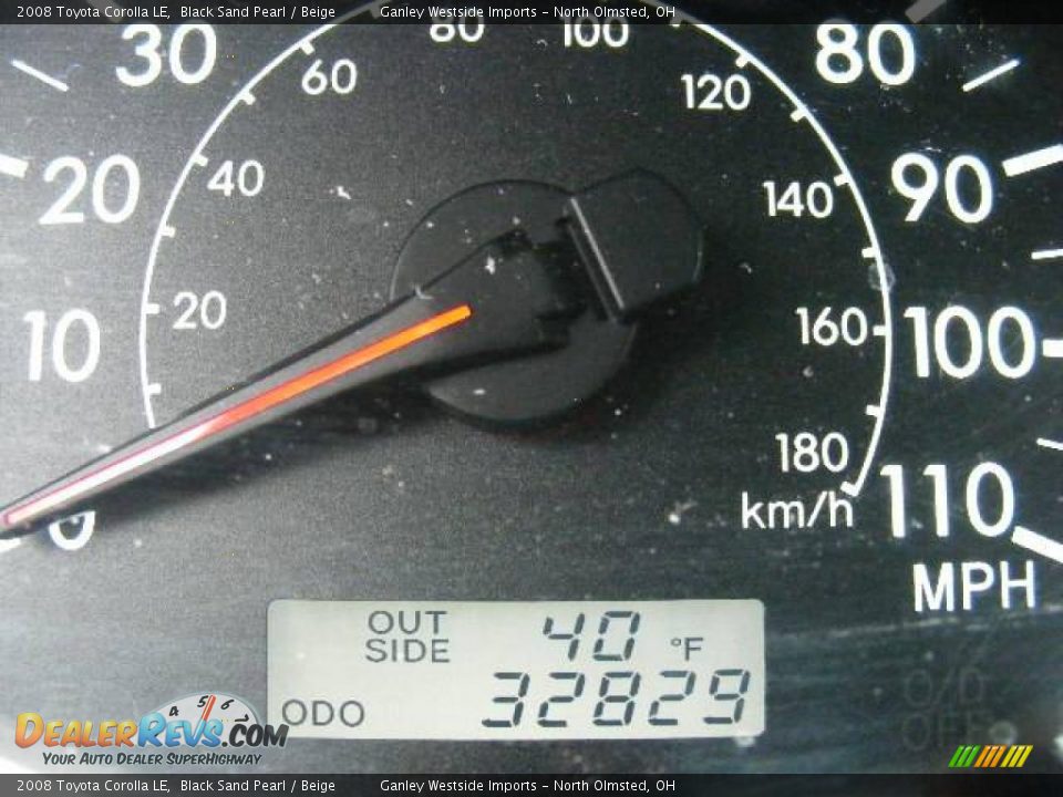 2008 Toyota Corolla LE Black Sand Pearl / Beige Photo #17