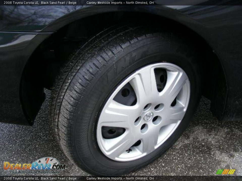 2008 Toyota Corolla LE Black Sand Pearl / Beige Photo #22