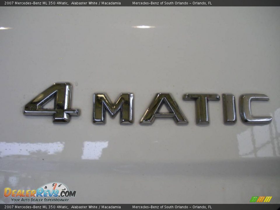 2007 Mercedes-Benz ML 350 4Matic Alabaster White / Macadamia Photo #10
