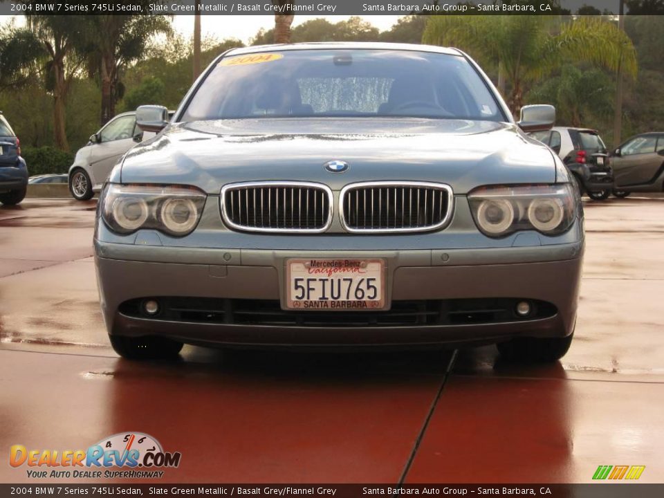 2004 BMW 7 Series 745Li Sedan Slate Green Metallic / Basalt Grey/Flannel Grey Photo #2