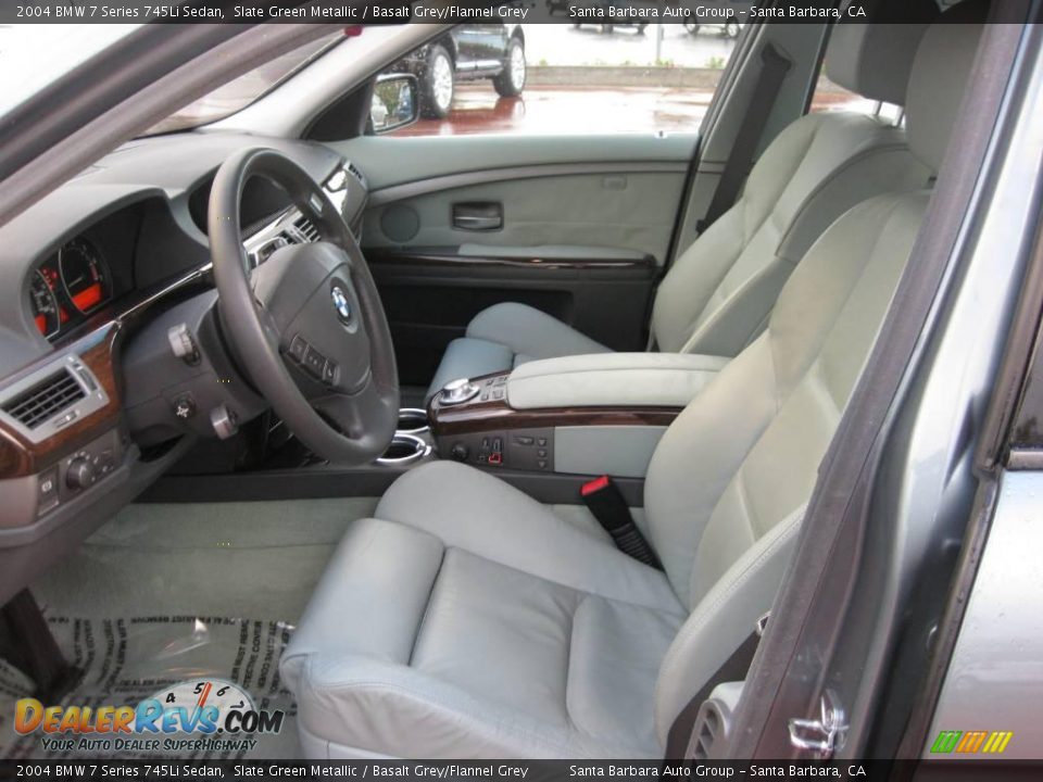 2004 BMW 7 Series 745Li Sedan Slate Green Metallic / Basalt Grey/Flannel Grey Photo #7