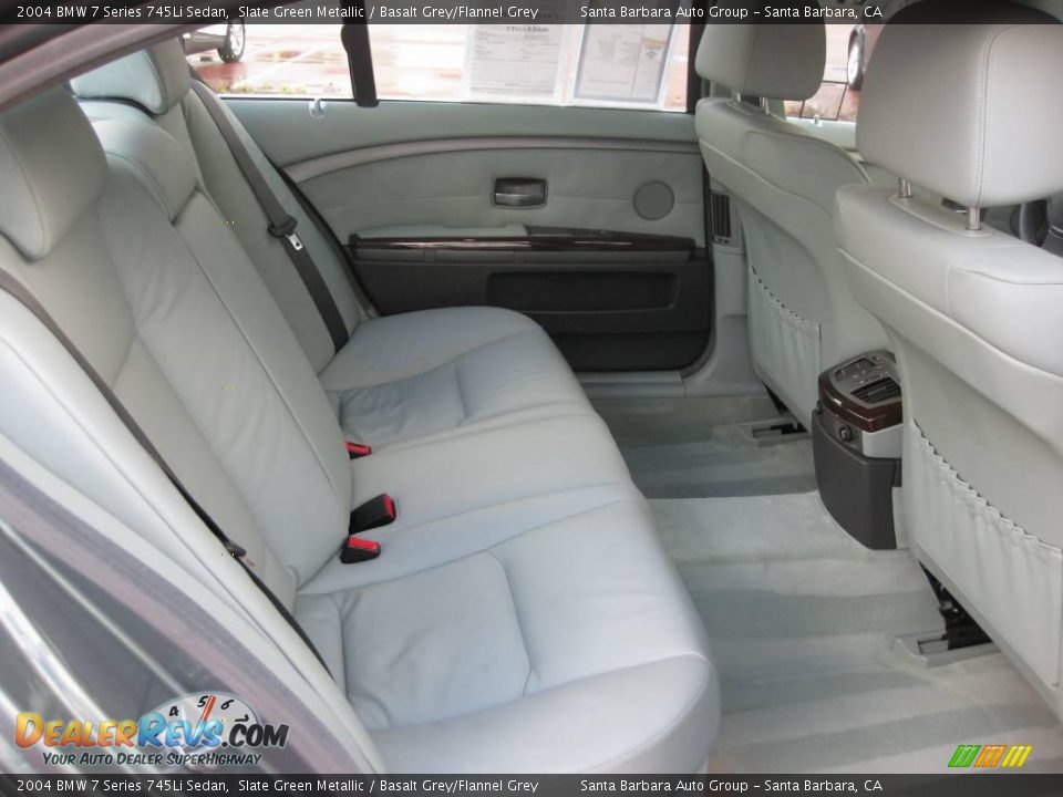 2004 BMW 7 Series 745Li Sedan Slate Green Metallic / Basalt Grey/Flannel Grey Photo #10