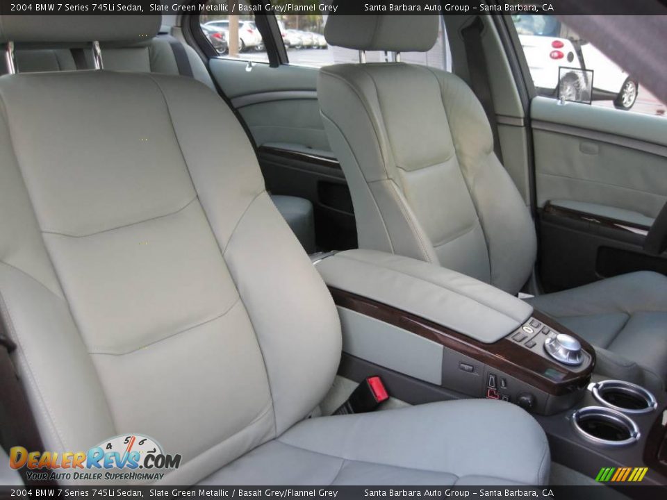 2004 BMW 7 Series 745Li Sedan Slate Green Metallic / Basalt Grey/Flannel Grey Photo #12