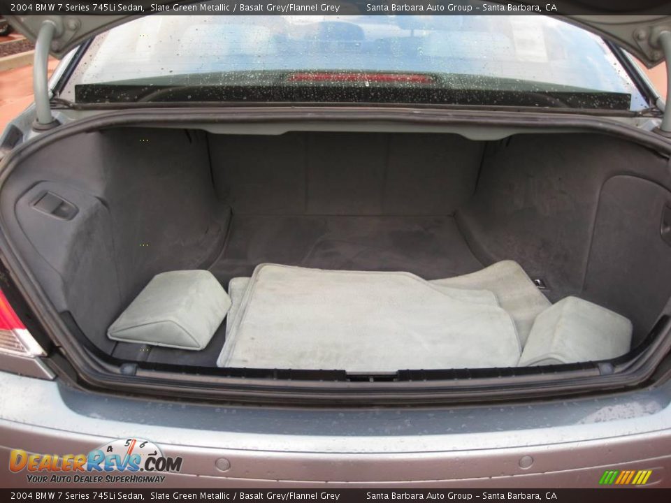 2004 BMW 7 Series 745Li Sedan Slate Green Metallic / Basalt Grey/Flannel Grey Photo #16
