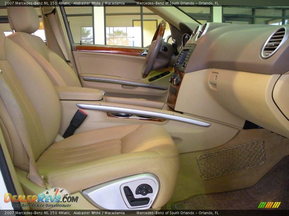 2007 Mercedes-Benz ML 350 4Matic Alabaster White / Macadamia Photo #16