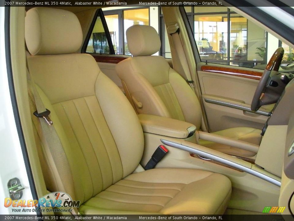 2007 Mercedes-Benz ML 350 4Matic Alabaster White / Macadamia Photo #17