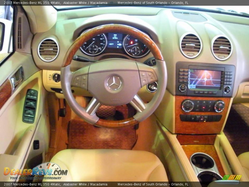2007 Mercedes-Benz ML 350 4Matic Alabaster White / Macadamia Photo #19