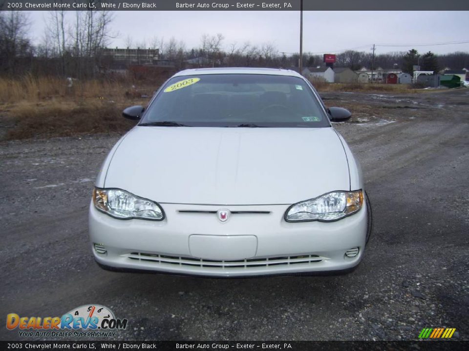 2003 Chevrolet Monte Carlo LS White / Ebony Black Photo #2