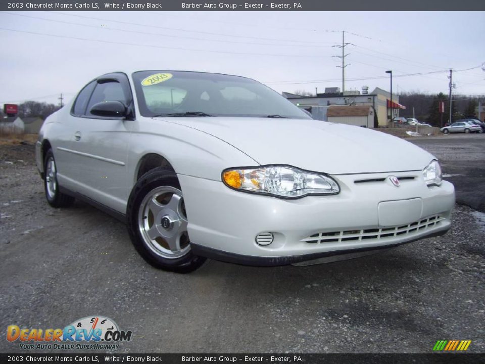 2003 Chevrolet Monte Carlo LS White / Ebony Black Photo #3