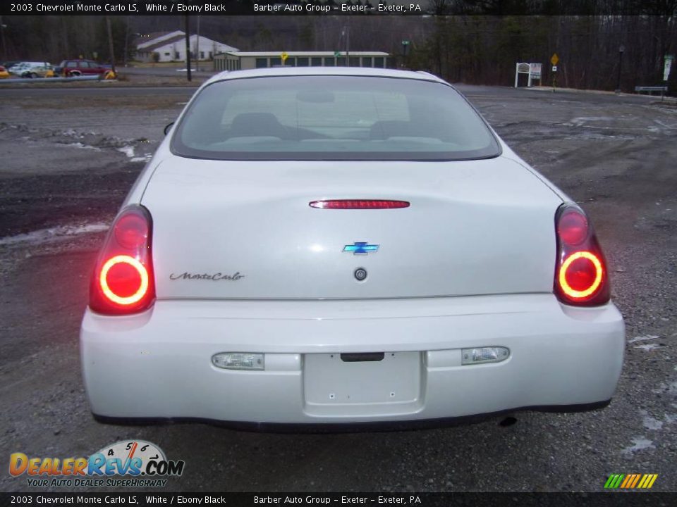 2003 Chevrolet Monte Carlo LS White / Ebony Black Photo #6
