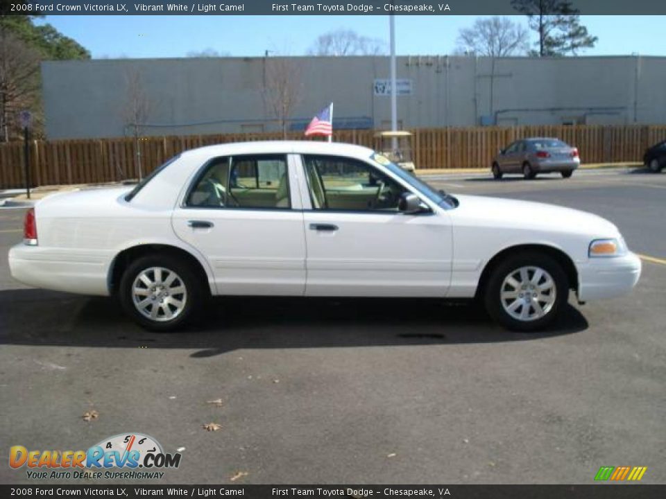 2008 Ford Crown Victoria LX Vibrant White / Light Camel Photo #7