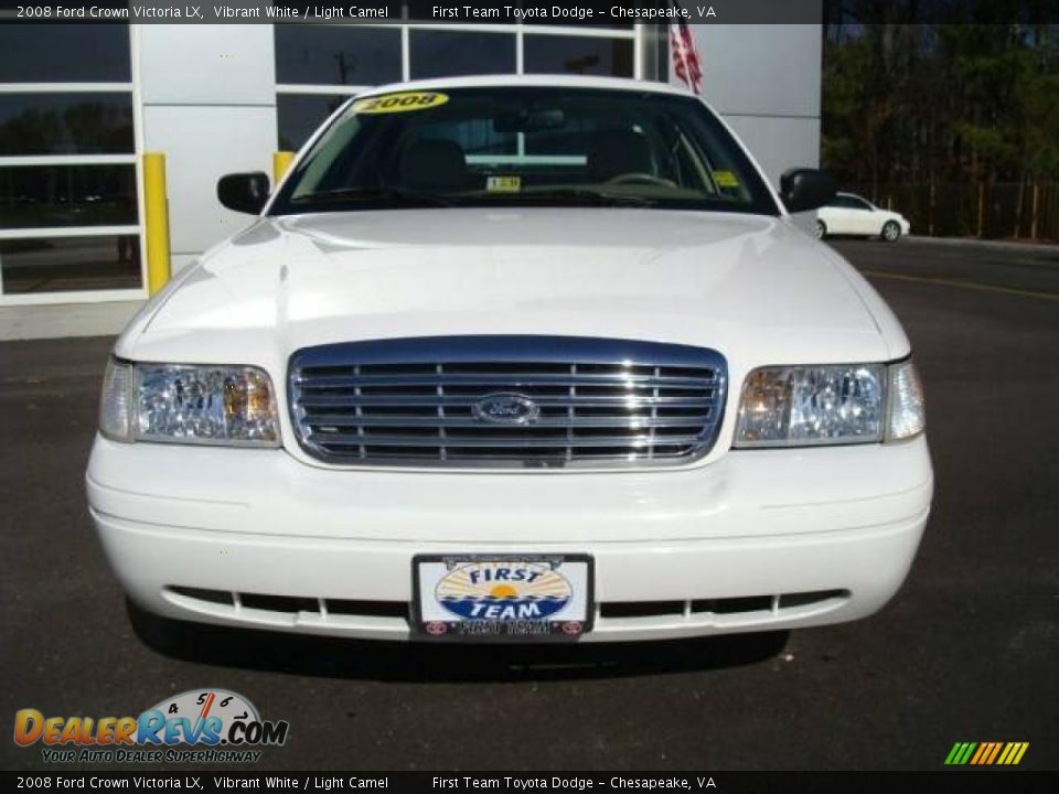 2008 Ford Crown Victoria LX Vibrant White / Light Camel Photo #9