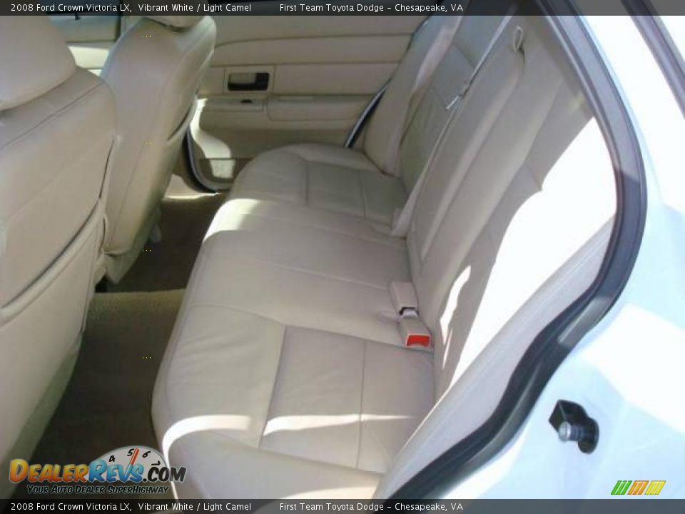 2008 Ford Crown Victoria LX Vibrant White / Light Camel Photo #12