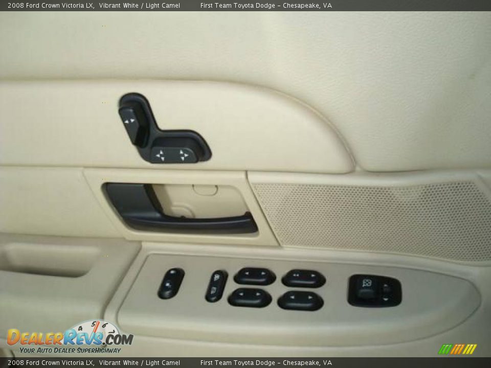 2008 Ford Crown Victoria LX Vibrant White / Light Camel Photo #15