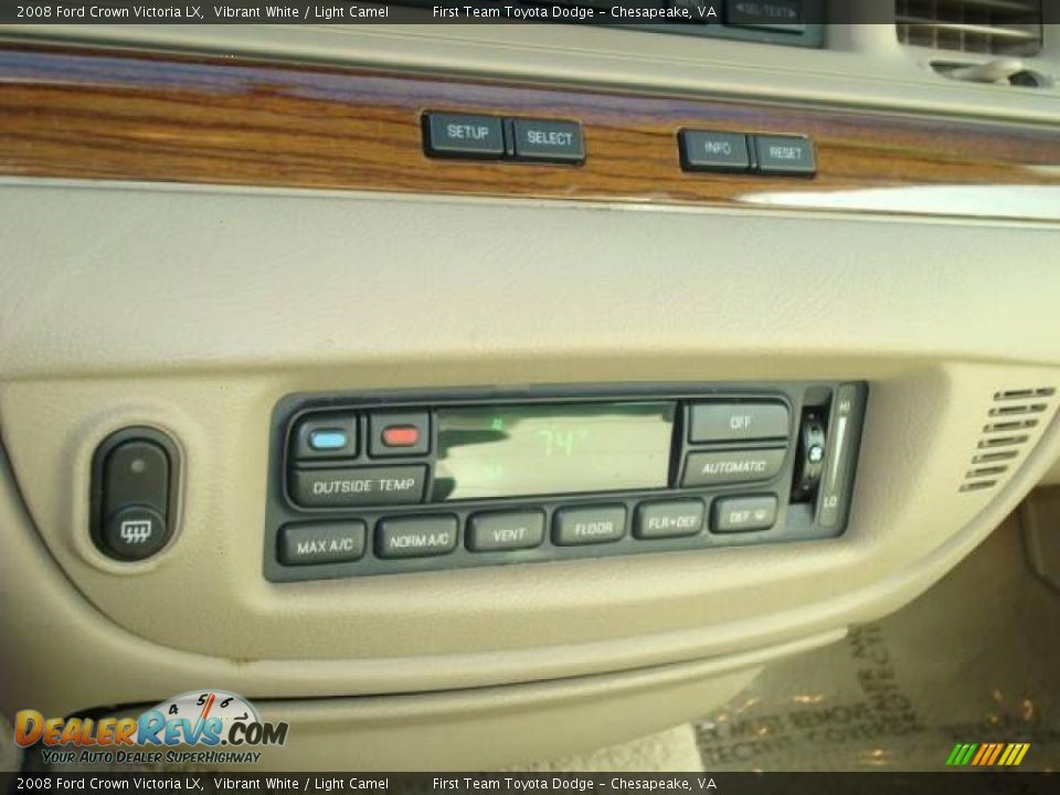 2008 Ford Crown Victoria LX Vibrant White / Light Camel Photo #17