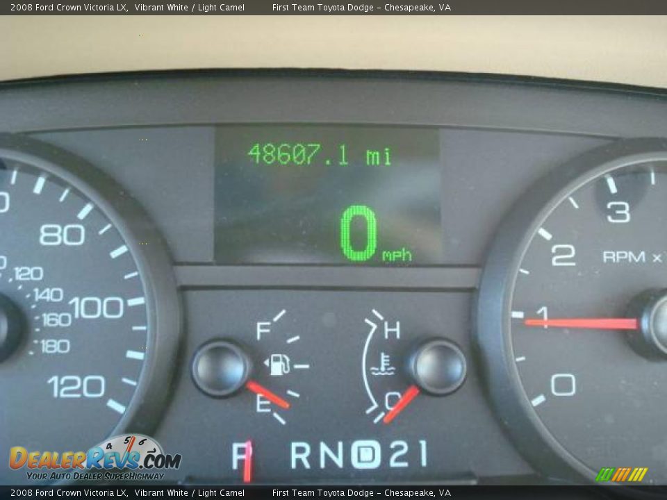 2008 Ford Crown Victoria LX Vibrant White / Light Camel Photo #19